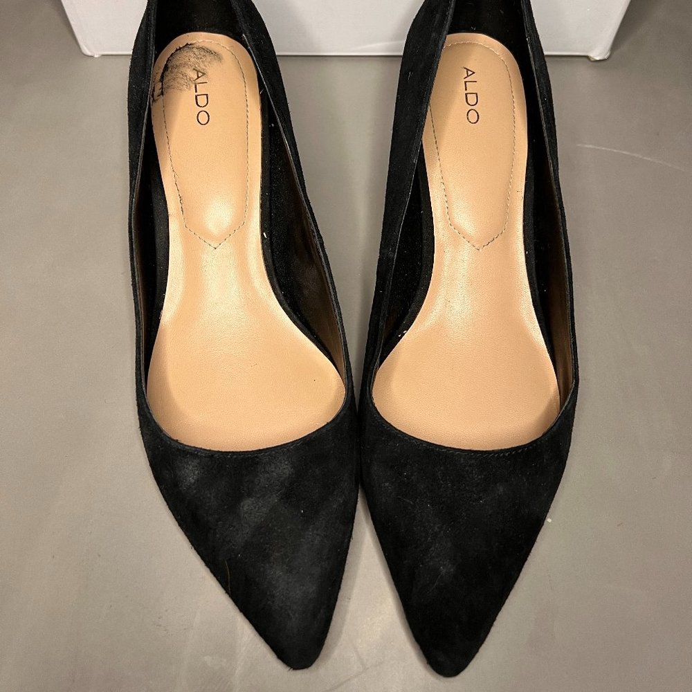 Like New Suede Aldo Block Heels